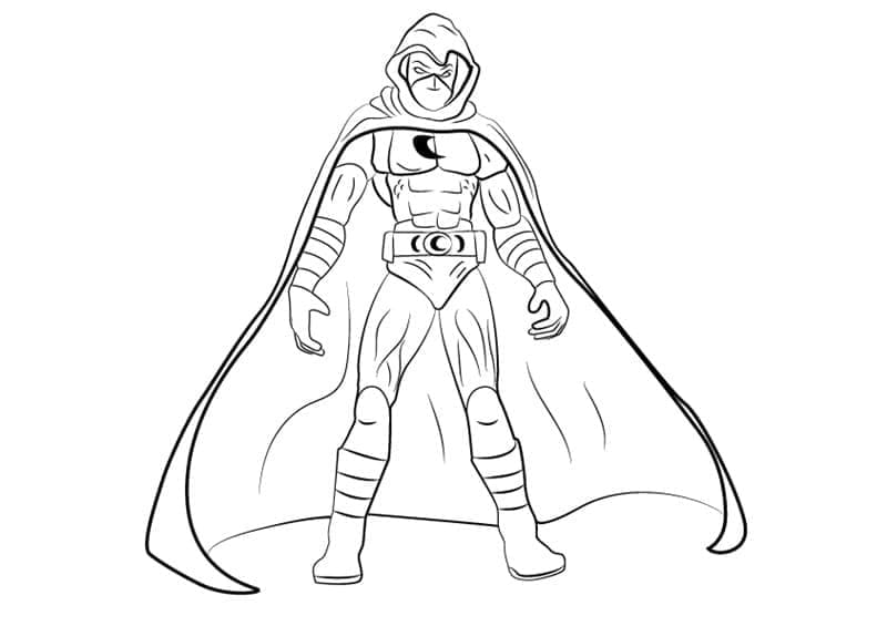 Moon Knight Printable coloring page
