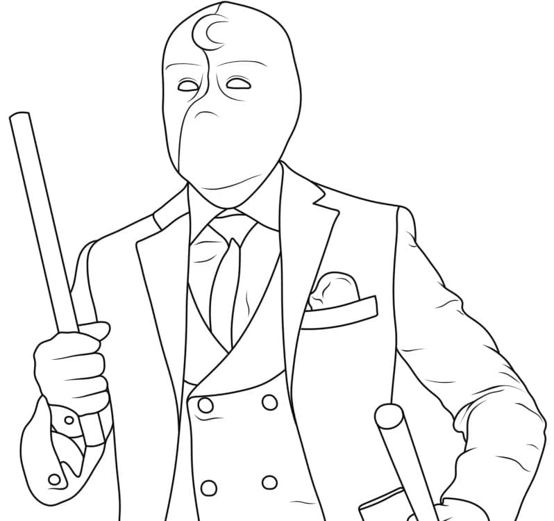 Moon Knight Steven Grant coloring page