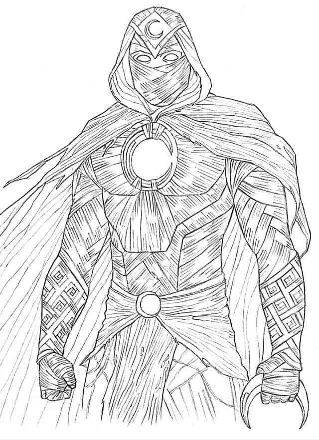 Moon Knight is Cool coloring page