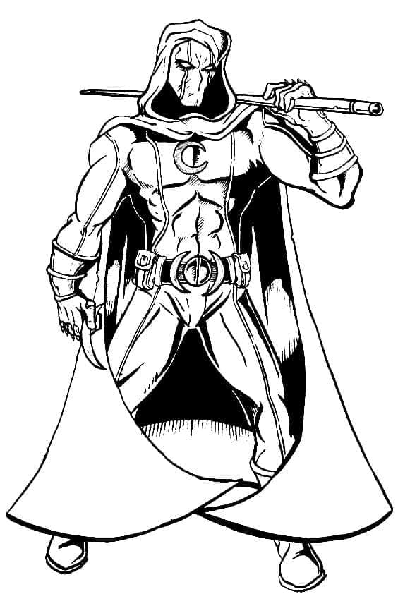 Moon Knight to Color coloring page