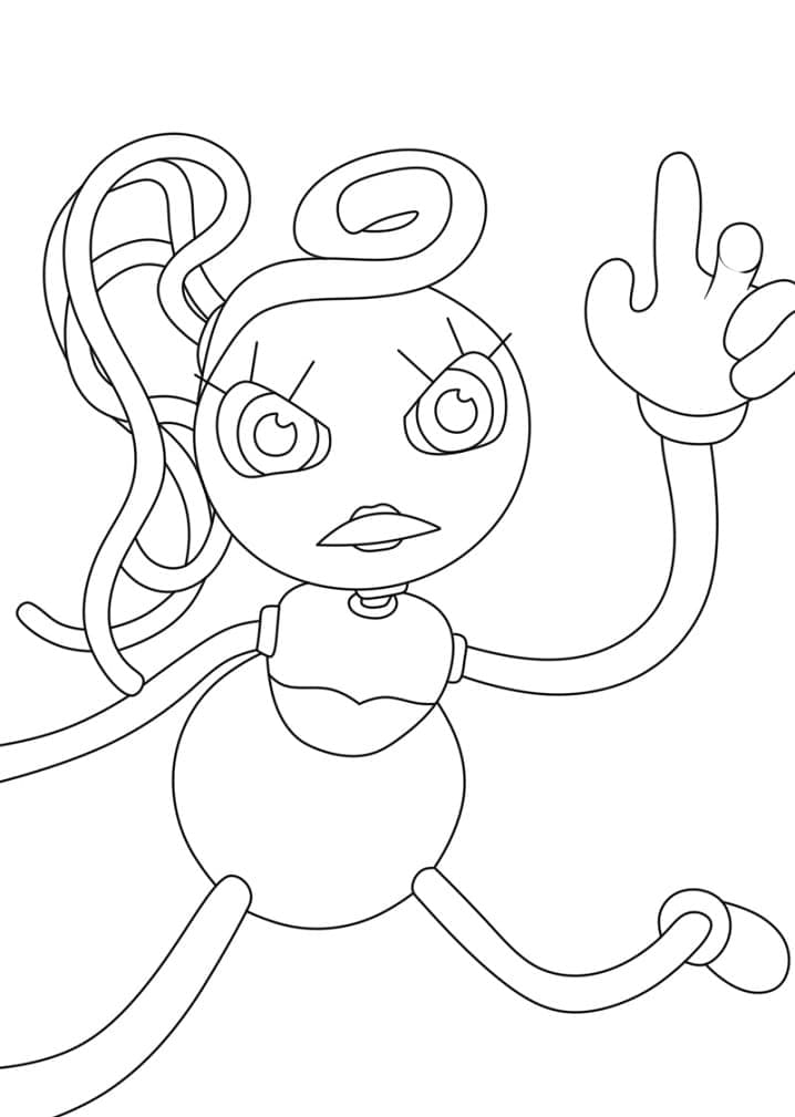 Poppy Playtime Mommy Long Legs coloring page