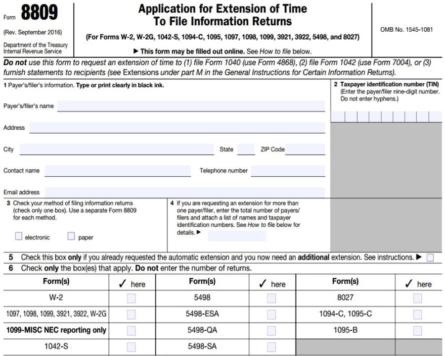 Printable 1099 Form Request