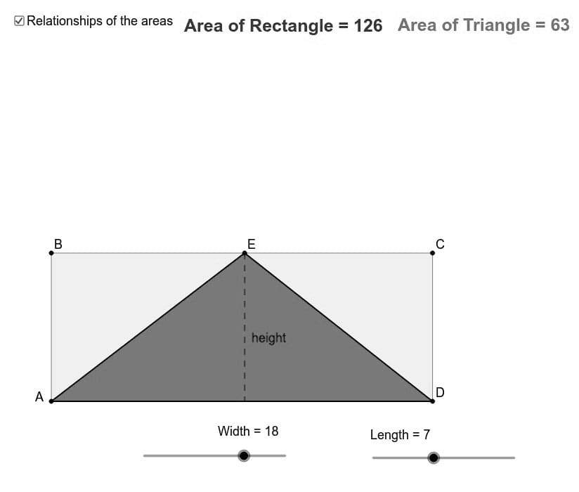 Printable Area Of A Triangle And Rectangle