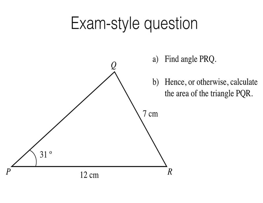 Printable Area Of A Triangle Using Sine