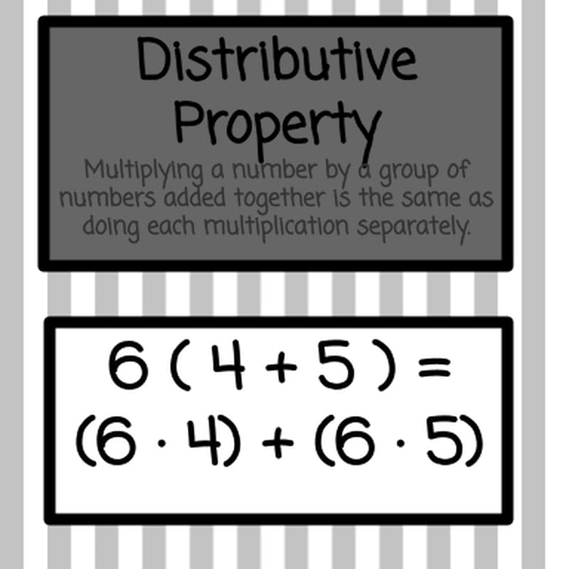 Printable Basic Distributive Property