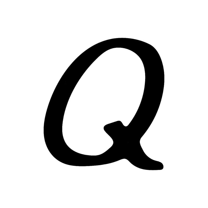 Printable Big Letter Q In Cursive