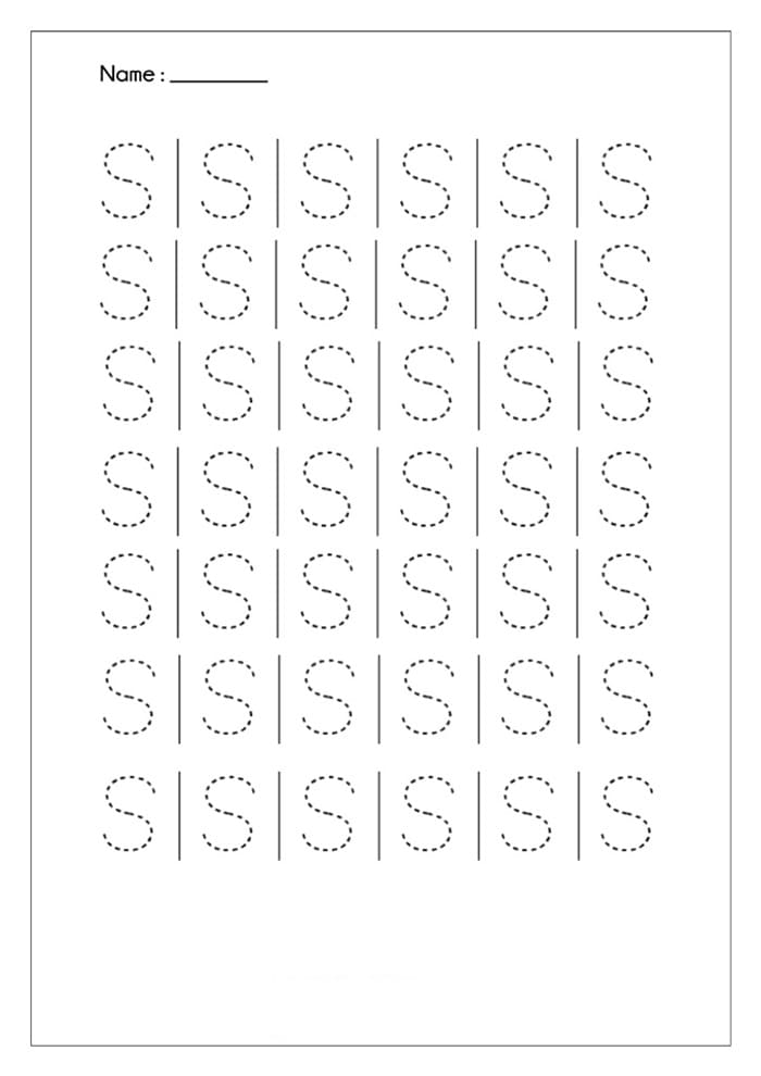 Printable Capital Letter S In Cursive Writing