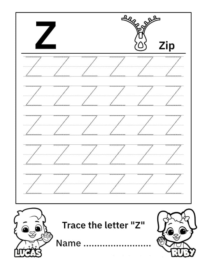 Printable Capital Letter Z In Cursive Writing