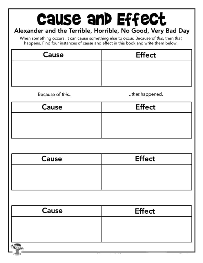 Printable Cause And Effect Blank Worksheet