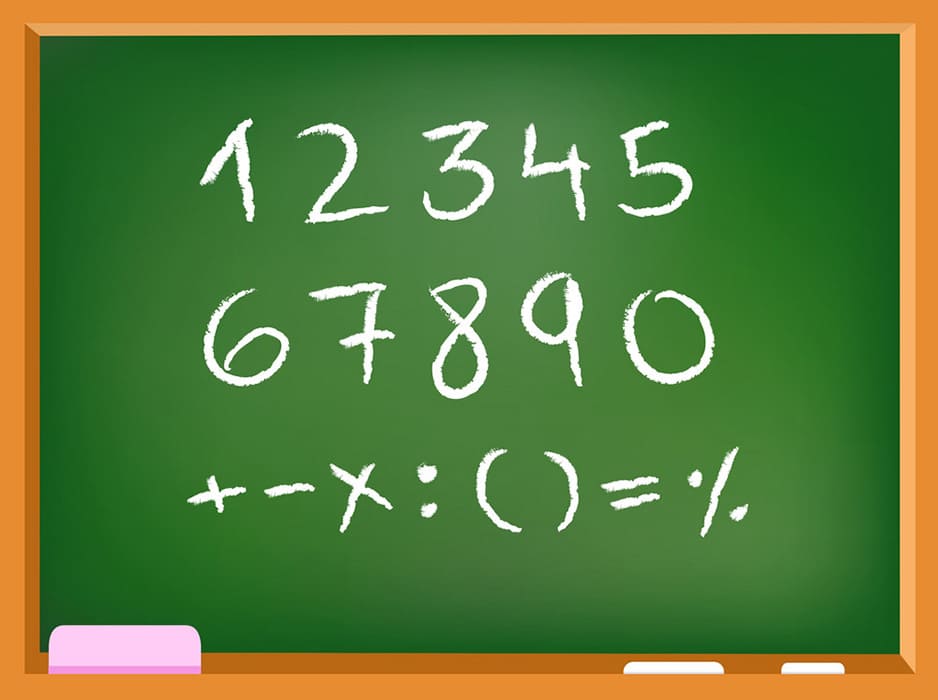 Printable Chalkboard Numbers