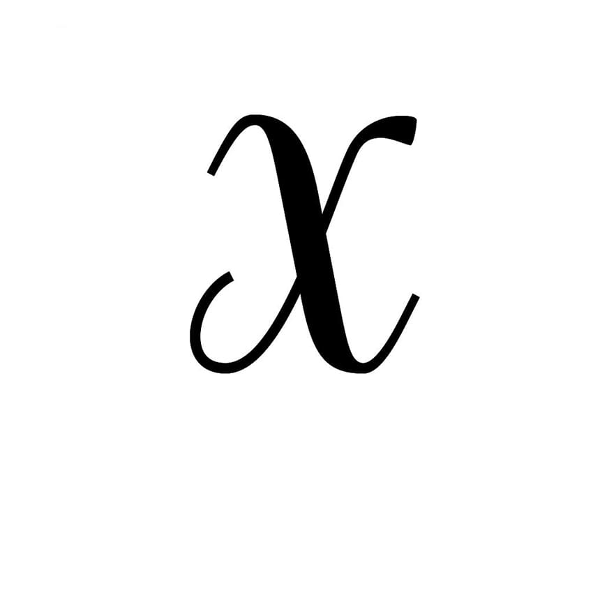 Printable Cursive Capital Letter X