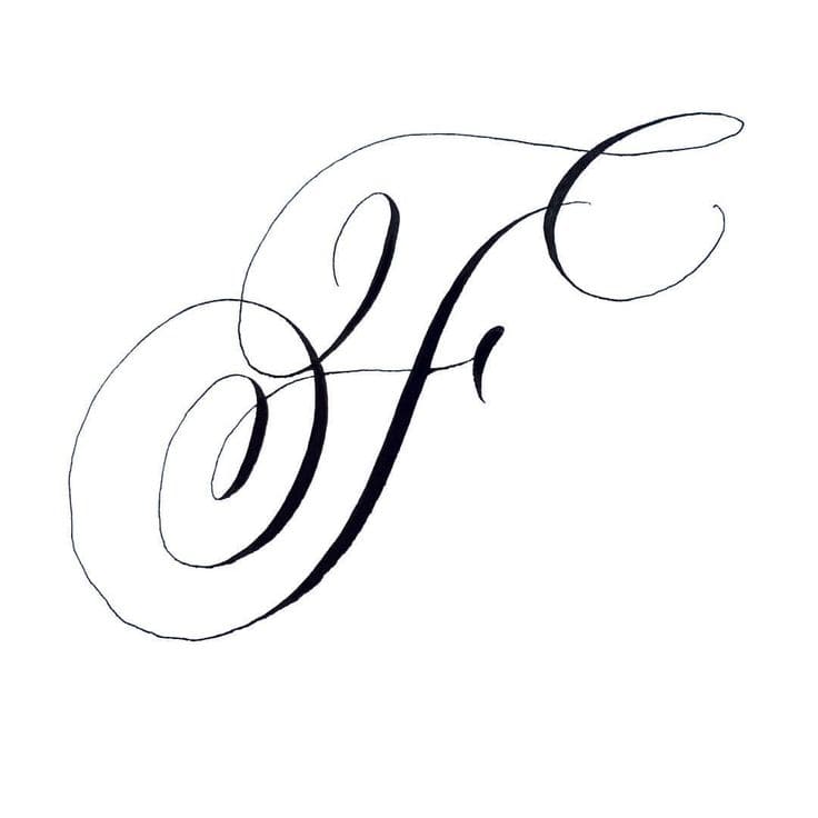 Printable Cursive F Capital Letter