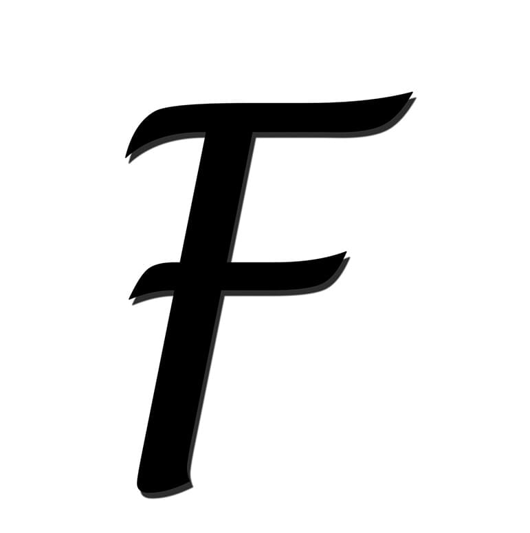 Printable Cursive F Letter