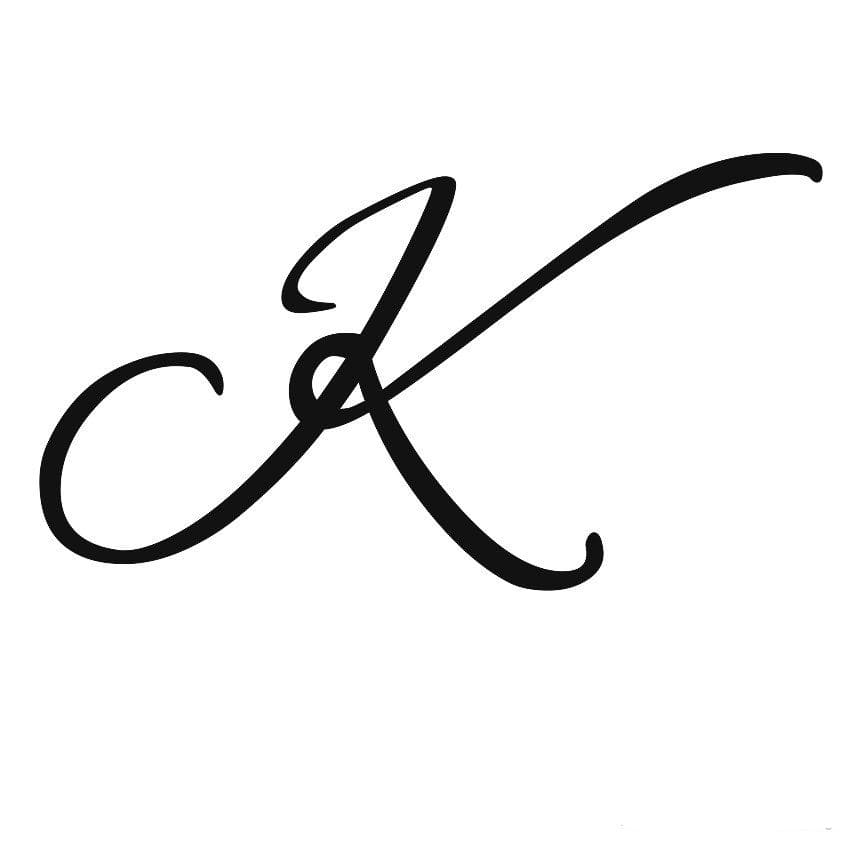 Printable Cursive K Letter