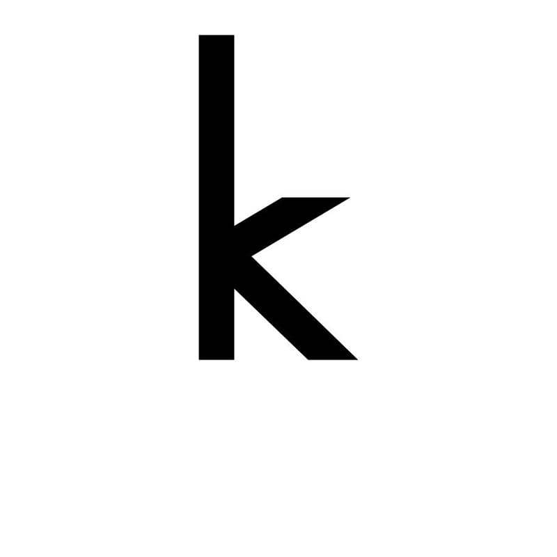 Printable Cursive K Small Letter