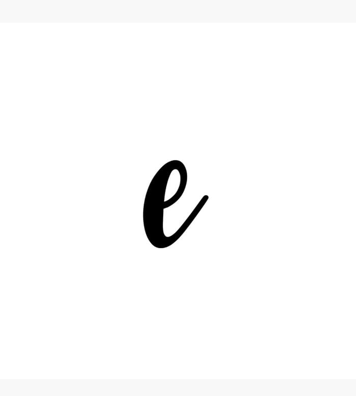 Printable Cursive Letter E Small