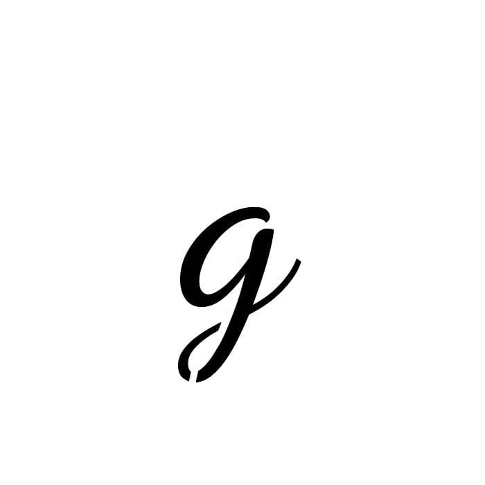 Printable Cursive Letter G Small