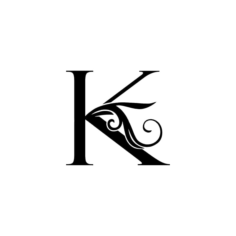 Printable Cursive Letter K Tattoo