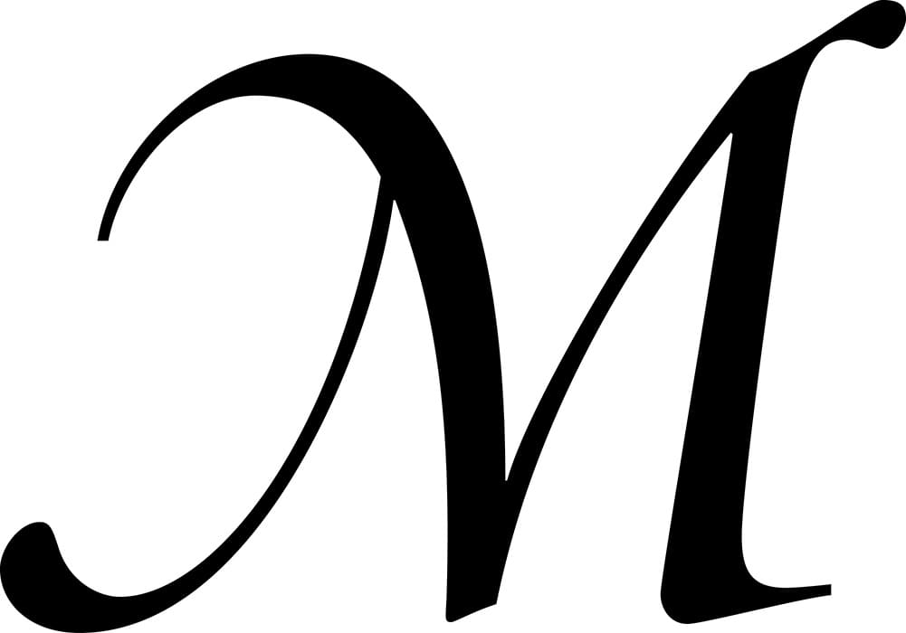 Printable Cursive Letter M Font
