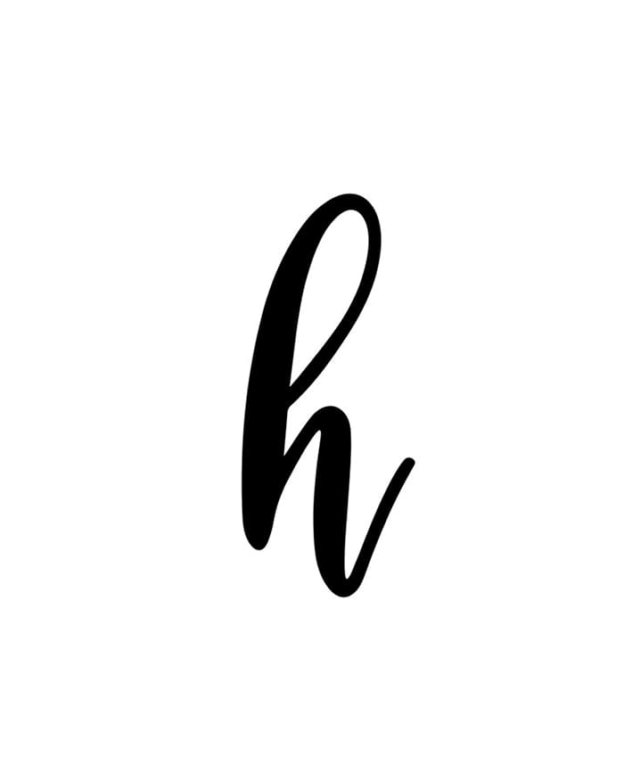 Printable Cursive Letter Of H