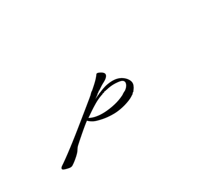 Printable Cursive Letter P Small