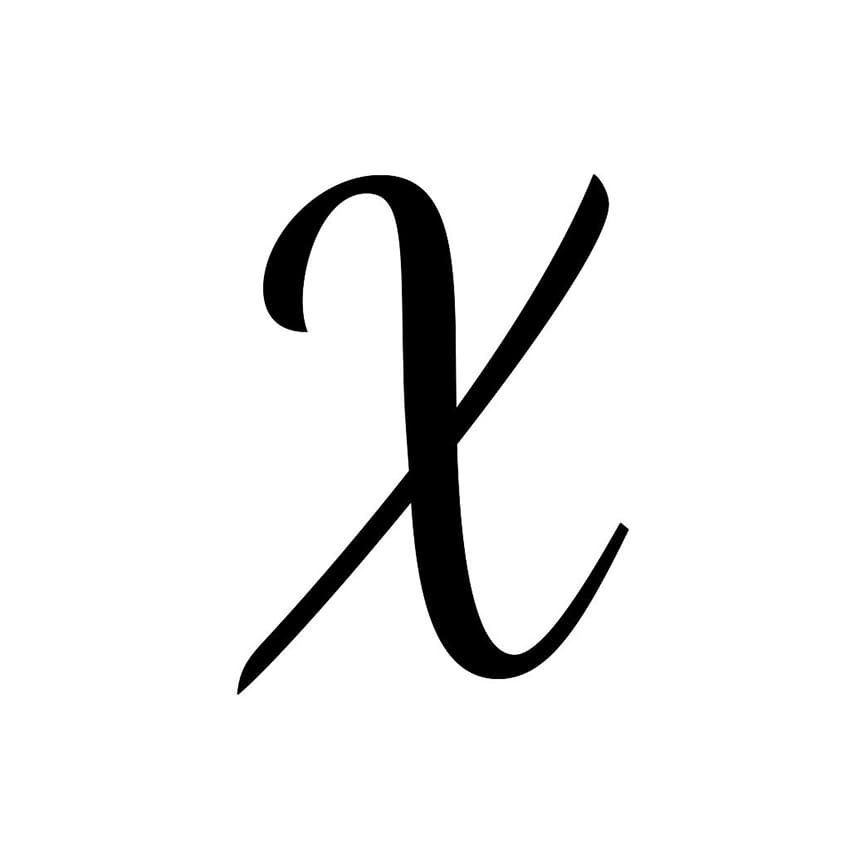 Cursive X Letter