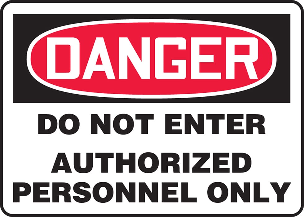 Printable Do Not Enter Sign Danger