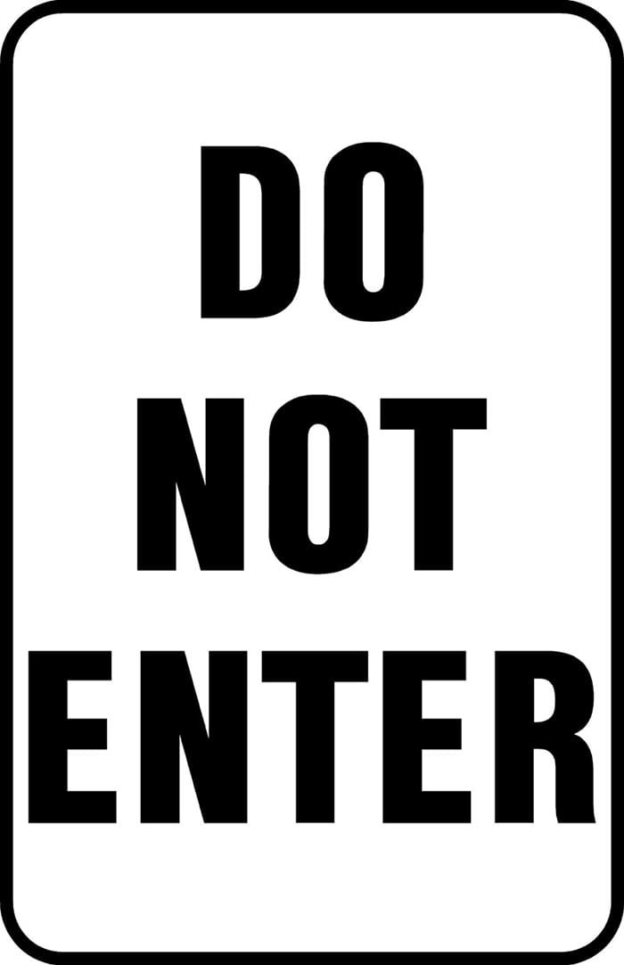 Printable Do Not Enter Sign Meaning