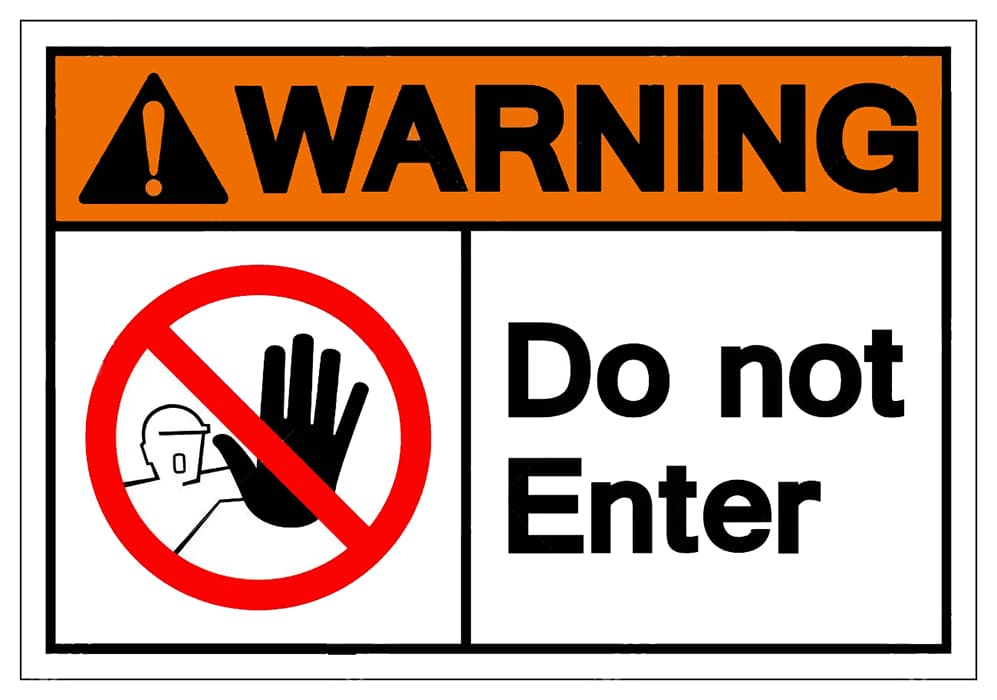 Printable Do Not Enter Warning Sign