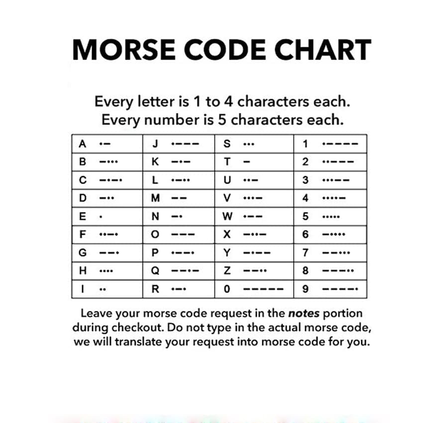 Printable Full Morse Code Chart