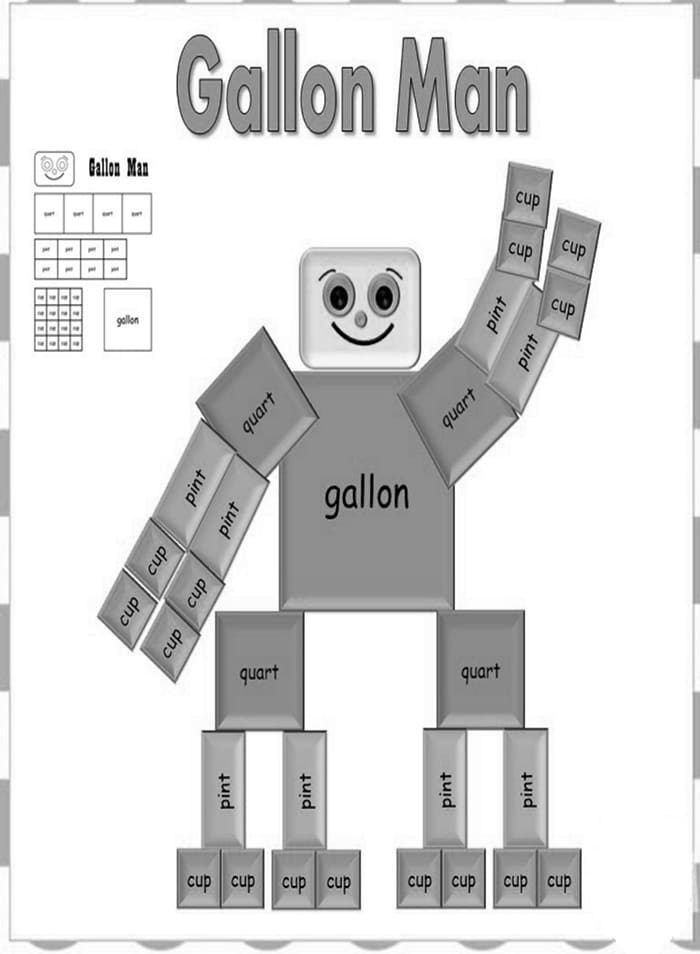Printable Gallon Man Activity
