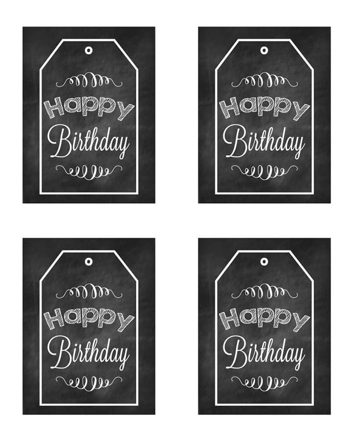 Printable Gift Tag Template Birthday