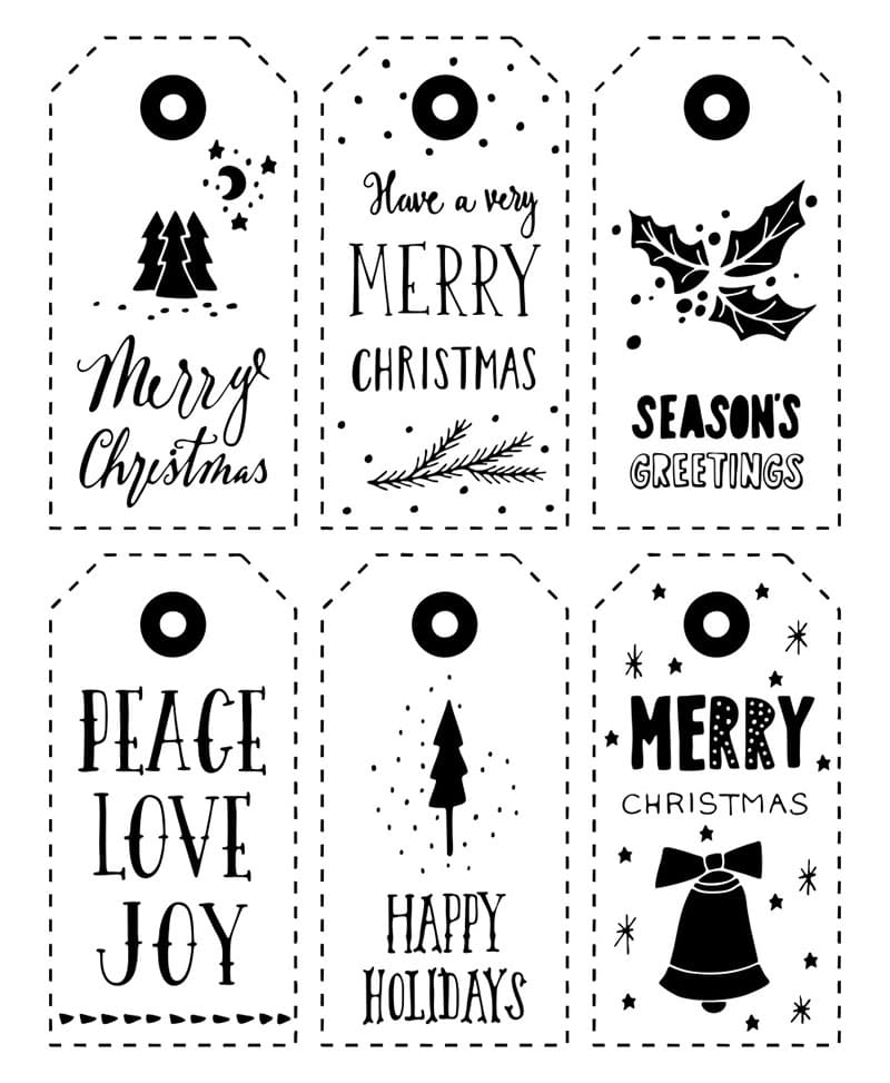 Printable Gift Tag Template Christmas Free