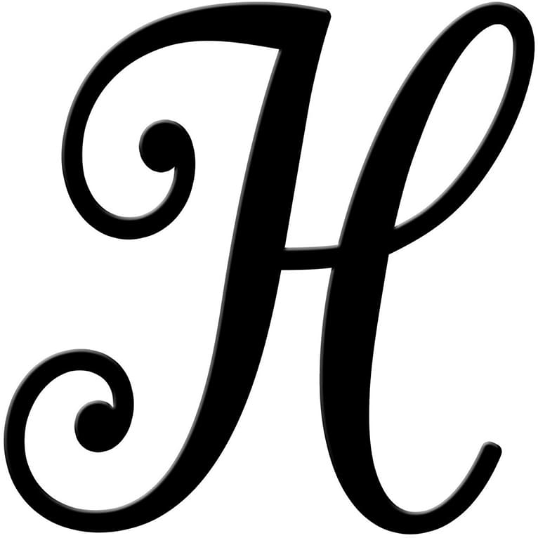 Printable H Cursive Letter