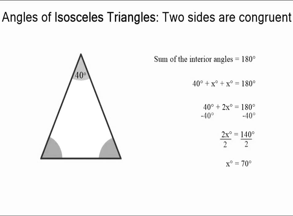 Printable Isosceles Triangle Angles