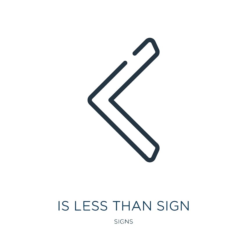 Printable Less Than Sign Symbol