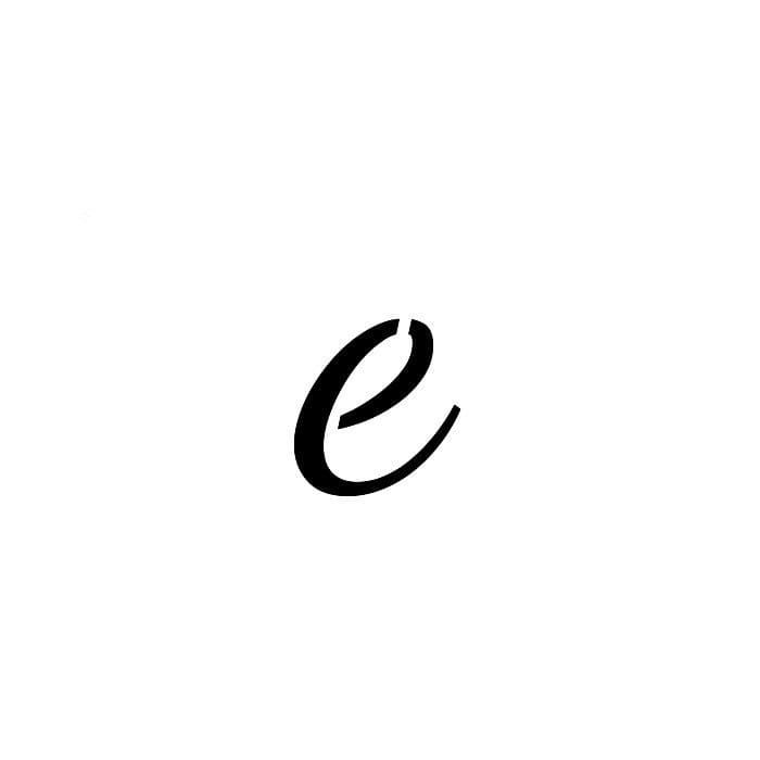 Printable Letter E In Cursive