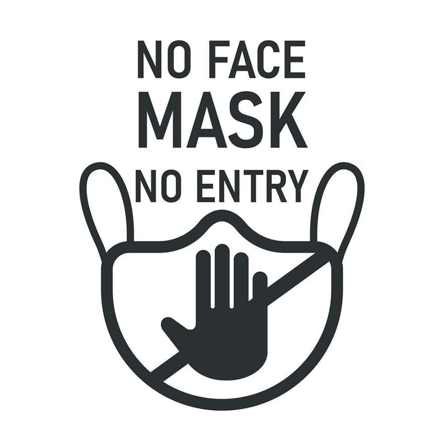 Printable No Mask Do Not Enter Sign