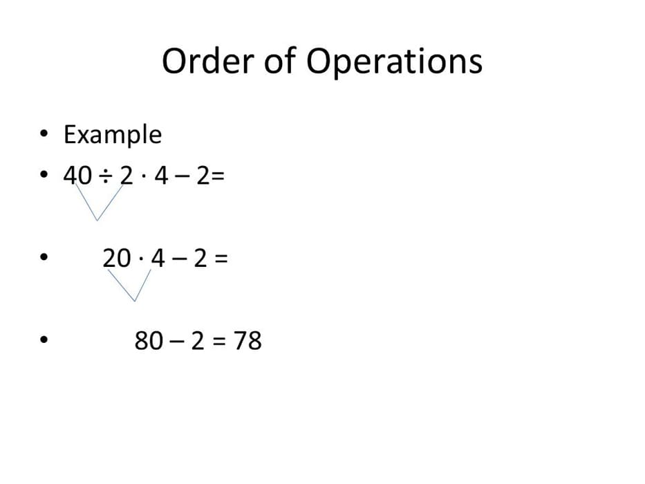 Printable Order Of Operations Examples