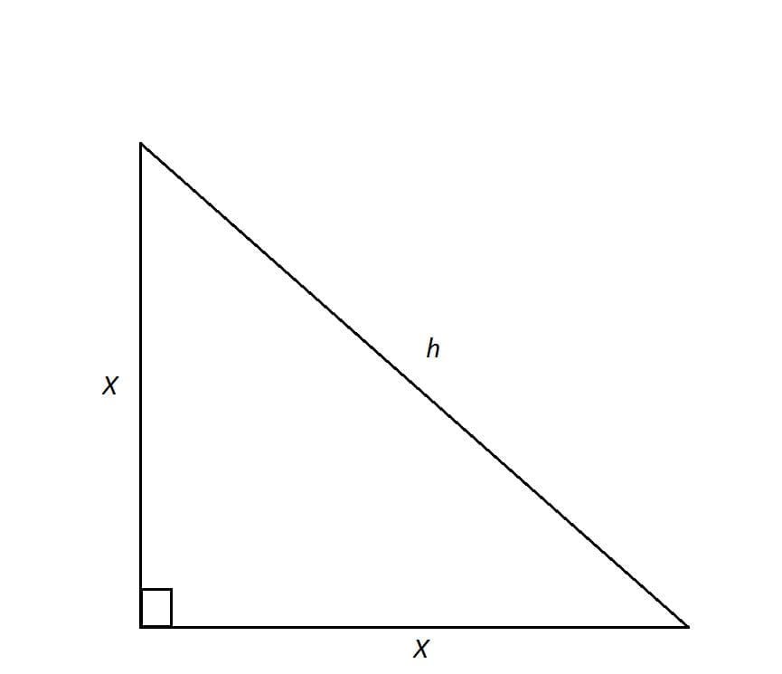 Printable Right Isosceles Triangle
