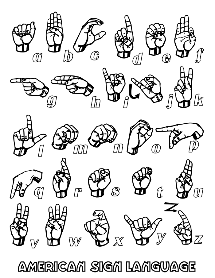 Printable Sign Language Alphabet American