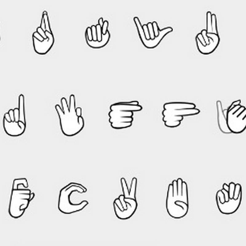 Printable Sign Language Alphabet Emoji