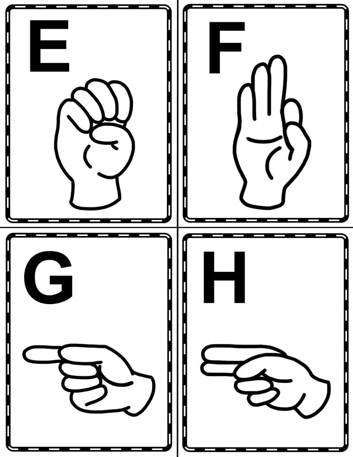 Printable Sign Language Alphabet For Kids