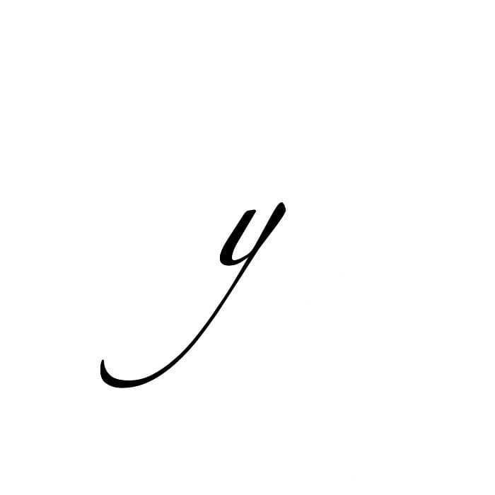 Printable Small Cursive Letter Y