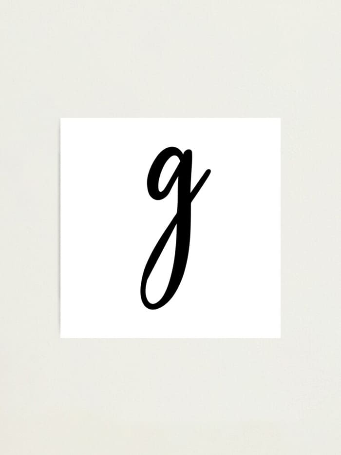 Printable Small Letter G In Cursive