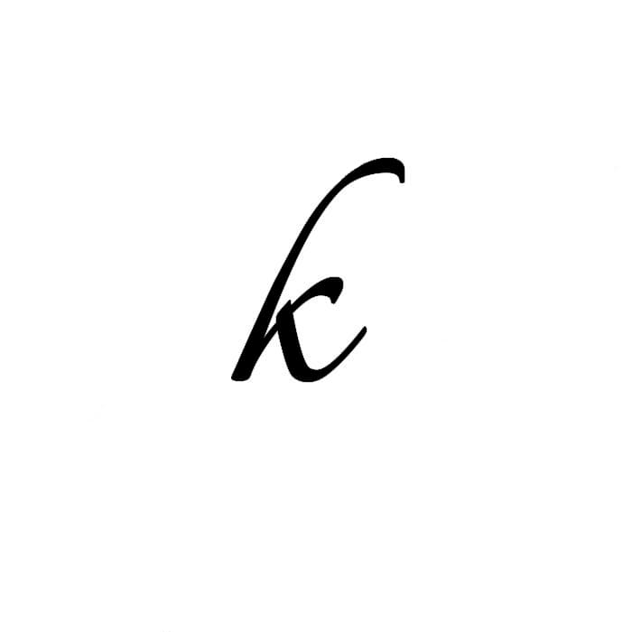 Printable Small Letter K In Cursive