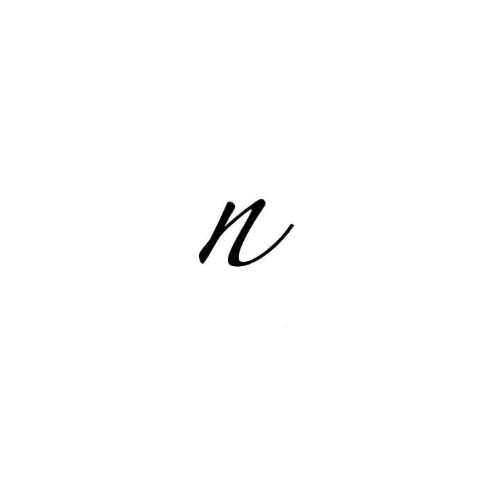 Printable Small Letter N In Cursive