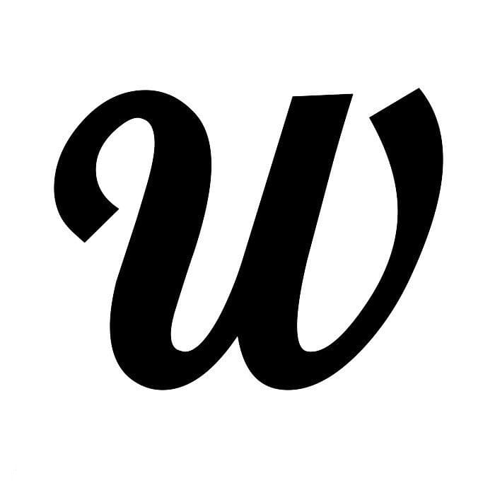 Printable The Letter W In Cursive