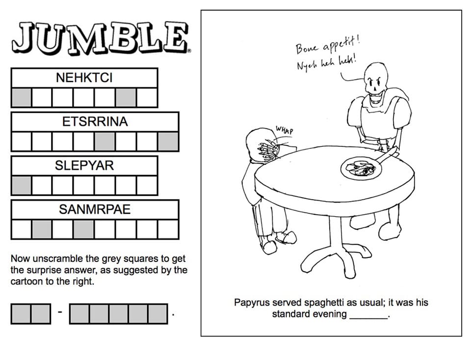 Printable Word Jumble Game