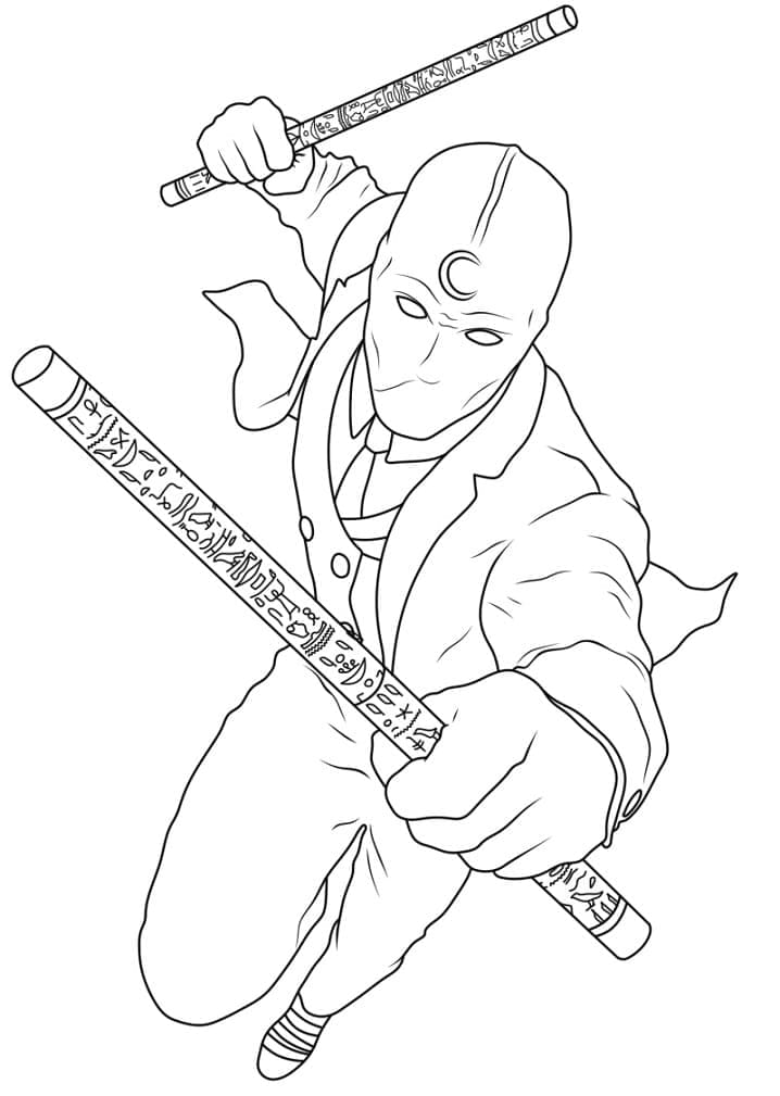 Steven Grant Moon Knight coloring page